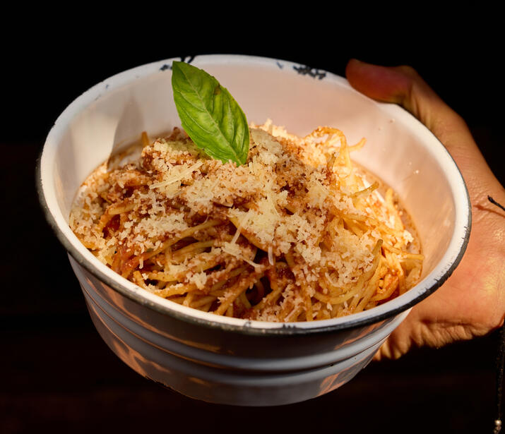 All&#39;Arrabiata Spicy tomato sauce and parmesan