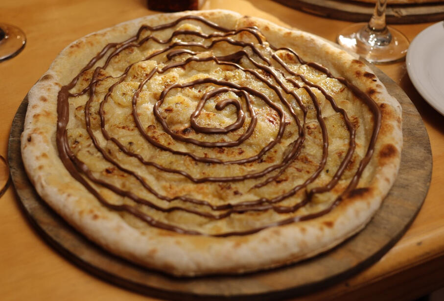 Pizza Banana and Nutella